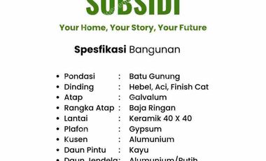 rumah subsidi, rumah murah, rumah harga terjangkau, rumah angsuran ringan di sedayu, dekat kampus mercubuana