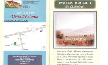 Parcela de agrado en Curacaví.