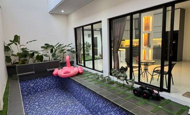 Luxurious home, just 2,99 Mio, magnificent villa concept, the sunset view over the rice fields.