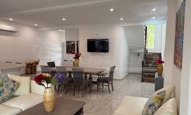 Casa en Renta Puerto Morelos con hermosos muebles y decoración