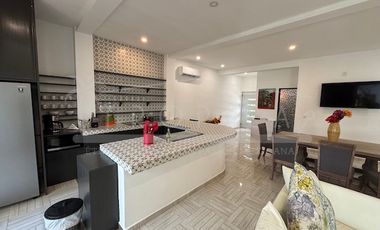 Casa en Renta Puerto Morelos con hermosos muebles y decoración