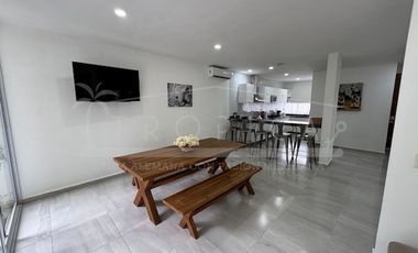 Linda casa en renta amueblada en Puerto Morelos Aldea Kiin