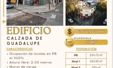 Edificio en venta — Calz. de Guadalupe 299, Guadalupe Tepeyac, Gustavo A. Madero, CDMX