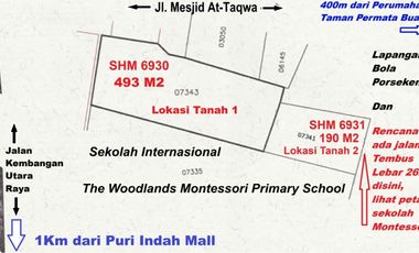 TERMURAH Lelang Rumah 683m2 hanya Rp. 4 juta/m2 di CBD Jakarta Barat & STRATEGIS : < 1 km dari Perumahan Elit Puri Indah & Permata Buana