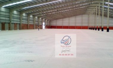 RENTO EN TEXCOCO NAVE INDUSTRIAL 10,400M2 DIVISIBLE 5,600 ó 4,800m2 andenes, seguridad 24/7 subestacion