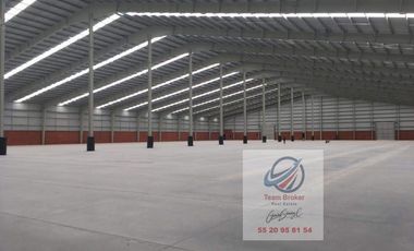 RENTO EN TEXCOCO NAVE INDUSTRIAL 10,400M2 DIVISIBLE 5,600 ó 4,800m2 andenes, seguridad 24/7 subestacion