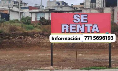 Terreno comercial en RENTA,  321 m2 a un costado de Oxxo Nopancalco.  Pachuca Hgo.