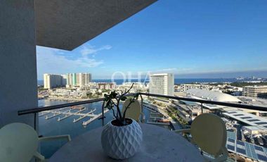 Se renta departamento en marina condos puerto Cancún