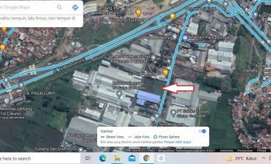 Tanah Luas 3709 M Strategis dekat Pintu Tol Cileunyi Bandung