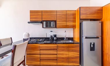 SE RENTA DEPARTAMENTO AMUEBLADO 1 RECÁMARA + ESTUDIO CON ALBERCA NUEVO VALLARTA