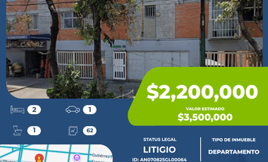 Departamento en venta en Doctores, Cuauhtémoc