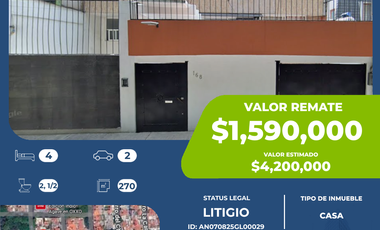 Casa en venta en Campestre Churubusco, Coyoacán