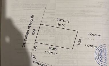 VENTA DE TERRENO EN ZANDA RESIDENCIAL FRENTE AREA VERDE