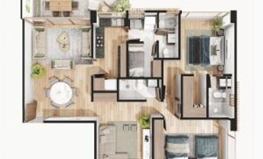 Departamento exclusivo en venta en Bosque Real con Terraza y Asador