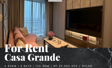 Disewakan Apartement Casa Grande 3BR+1 Full Furnished Tower Angelo