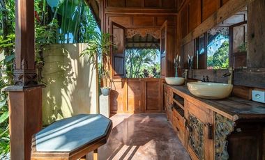 FREEHOLD | COLONIAL-STYLE VILLA WITH JUNGLE AND RICE FIELD VIEWS - UBUD TEGALLALANG