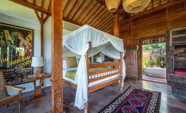 FREEHOLD | COLONIAL-STYLE VILLA WITH JUNGLE AND RICE FIELD VIEWS - UBUD TEGALLALANG