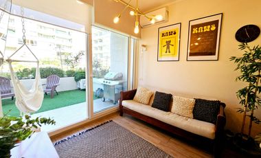 Departamento con Patio Interior en exclusivo Condominio, Huechuraba