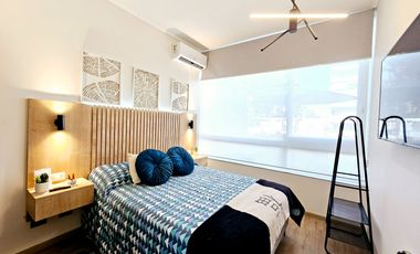 Departamento con Patio Interior en exclusivo Condominio, Huechuraba