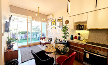 Departamento con Patio Interior en exclusivo Condominio, Huechuraba