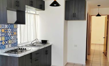 Departamento seminuevo en fraccionamiento, 2 habitaciones, 1 baño.