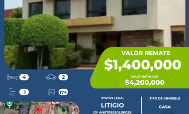 Casa en venta en Campestre Coyoacán, Coyoacán