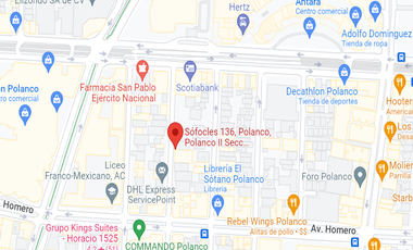 DEPARTAMENTO EN VENTA EN SOFOCLES # 136, POLANCO, MIGUEL HIDALGO, CDMX.