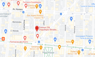 DEPARTAMENTO EN VENTA EMERSON 236, POLANCO, MIGUEL HIDALGO, CDMX.