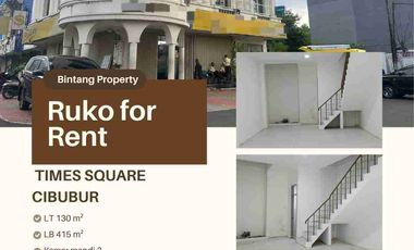 Disewakan Gedung/ Ruko 3 Lt, Cocok untuk Perkantoran dan kantor Bank di Time Square Cibubur