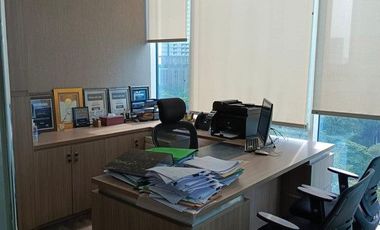 Office for Rent at 18 Parc Place 149 M2, Furnished in SCBD with MRT Access