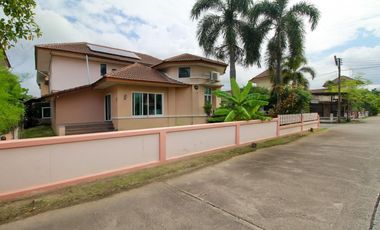 For Sale: 2-Storey Corner House, 112 Sq.Wa, 6 Bedrooms Baan Suan Suksiri Village, Noen Phra, Rayong. Close to Bangkok Hospital Rayong and Map Ta Phut