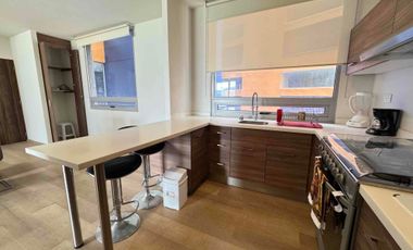 Departamento Amueblado en renta  2 recamaras 137 m2 Nuevo Sur con seguridad y amenidades