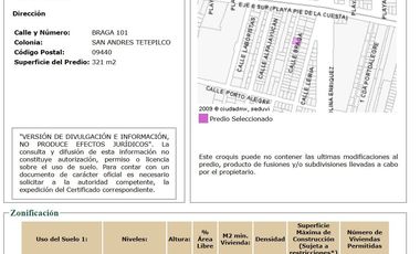 Terreno en San Andres Tetepilco.