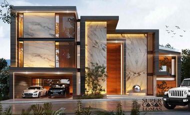 Casa de lujo en preventa en Parque Jalisco Lomas de Angelópolis, 5 recámaras y sala a doble altura