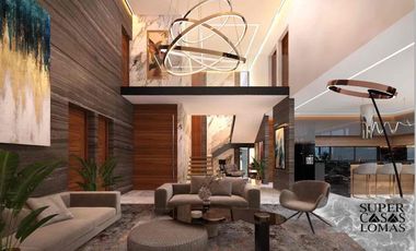 Casa de lujo en preventa en Parque Jalisco Lomas de Angelópolis, 5 recámaras y sala a doble altura