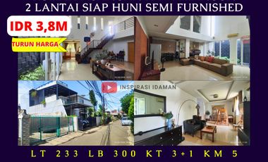 Rumah Pisangan Rawamangun 233mtr 2 lantai siap Huni semi furnished