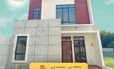 Rumah Pusat Kota Sukabumi dekat Setukpa Polri Minimalis Modern 2 Lantai