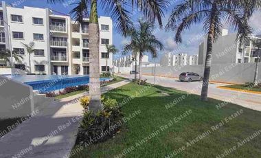 DEPARTAMENTO EN RENTA UBICADO EN RESIDENCIAL AV. HUAYACAN , LONG ISLAND  CANCÚN QUINTANA ROO. 2 RECÁMARAS, AMENIDADES, SEGURIDAD.