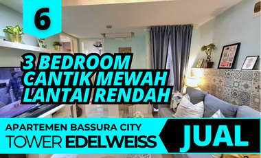 Jual Apartemen 3 Bedroom Mewah Cantik Lantai 6 Bassura City