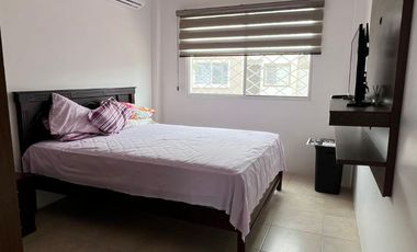 URBANIZACION SANTA CECILIA, VIA ANCON, SANTA ELENA, VENDO PRECIOSA VILLA DE UNA PLANTA TRES DORMITORIOS, FULL AMOBLADA