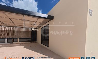Casa en venta con rooftop en Cholul, Mérida Yucatán 2 recamaras