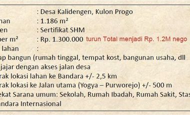 Tanah Istimewa Dekat Bandara YIA – Siap Bangun & Investasi Menjanjikan!