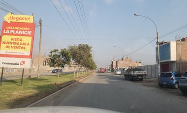 VENTA DE TERRENO CERCADOEN CARABAYLLO DE 110 M2 FRENTE A PARQUE