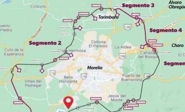 Terreno por la Campiña 𝗠𝗼𝗿𝗲𝗹𝗶𝗮, ENEF, UNAM, cerca de la presa de Cointzio