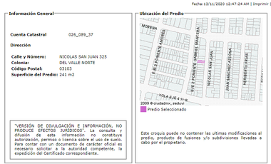 REMATO CASA EN LA COLONIA DEL VALLE NORTE, BENITO JUÁREZ, CDMX.