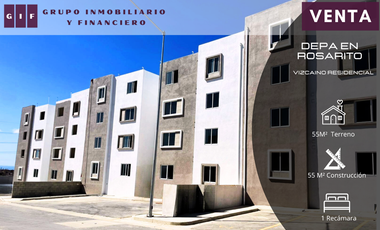 | DEPARTAMENTO EN VENTA EN ROSARITO |VIZCAINO RESIDENCIAL| 1 RECAMARA