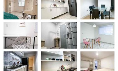 Habitación amueblada con baño independiente con servicios. Centrica.