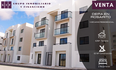 GIF2-250803D | DEPARTMENTO EN VENTA EN ROSARITO |VIZCAINO RESIDENCIAL| 2 RECAMARAS