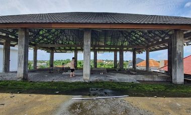 Freehold - Prime 543 sqm Land with Stunning Garuda Wisnu Kencana View & 80% Completed 3-Storey Home on it at an Exclusive Gated Community - BALI