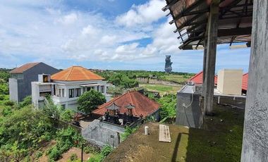 Freehold - Prime 543 sqm Land with Stunning Garuda Wisnu Kencana View & 80% Completed 3-Storey Home on it at an Exclusive Gated Community - BALI